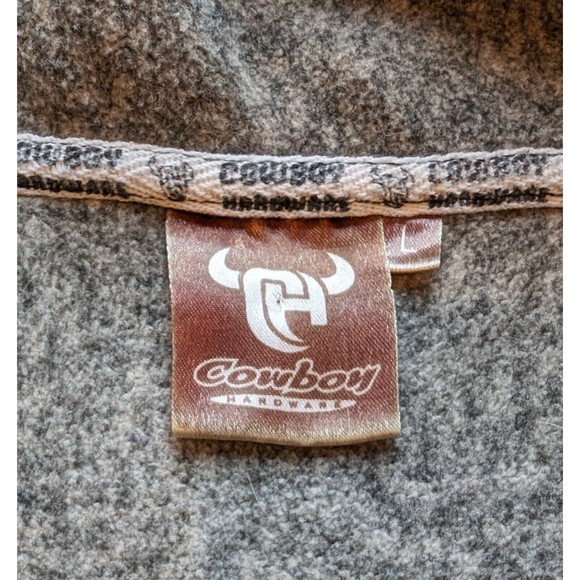 Cowboy Hardware Men's 1/4 Zip Fleece Pullover LARGE Western Sweater Jacket - Picture 4 of 8